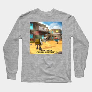 Gunslinger. Gunfight in the center village Long Sleeve T-Shirt